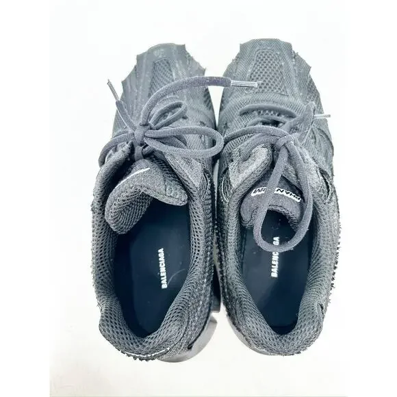 Balenciaga Phantom Black Mesh Lace Up Low Top Sneakers Size 46 - Picture 7 of 11